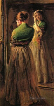 緑のショールを持つ少女 調性派画家 ジョゼフ・デキャンプ Oil Paintings